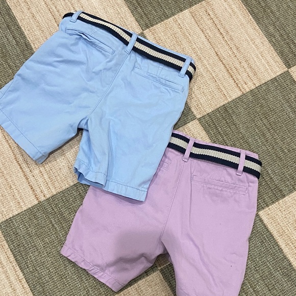 2 Children’s Place Kids' Lavender and Light Blue Shorts with Belt. Sold as pair - Picture 4 of 4
